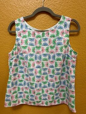 Talbots Petite Women’s Sleeveless Floral Tank Top - Large